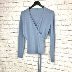 United Colours of Benetton Blue Sweater Medium